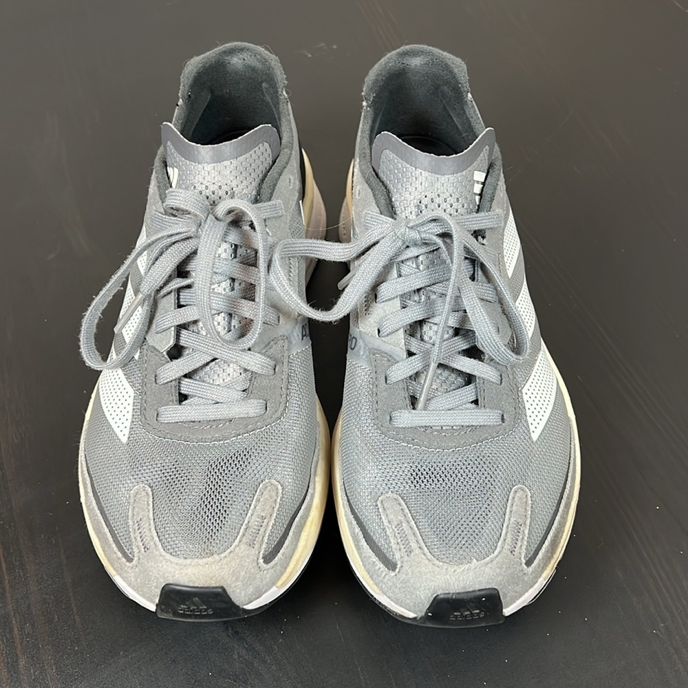 Adidas Womens Adizero Boston 11 Grey - Picture 2 of 7